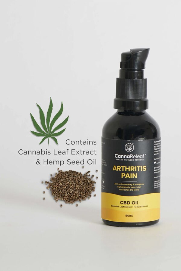 CannaReleaf Arthritis Pain Oil Cannabis Extract + Hemp Seed Oil (50ml) on cbd india