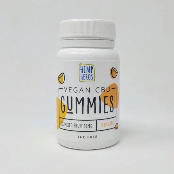 Hemp Heros Vegan CBD Gummies, 15 Gummies, 150mg
