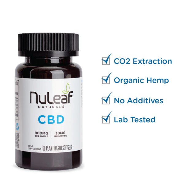 Nuleaf Naturals Full Spectrum Hemp CBD Capsules 900 mg(15mg/softgel) on cbd india