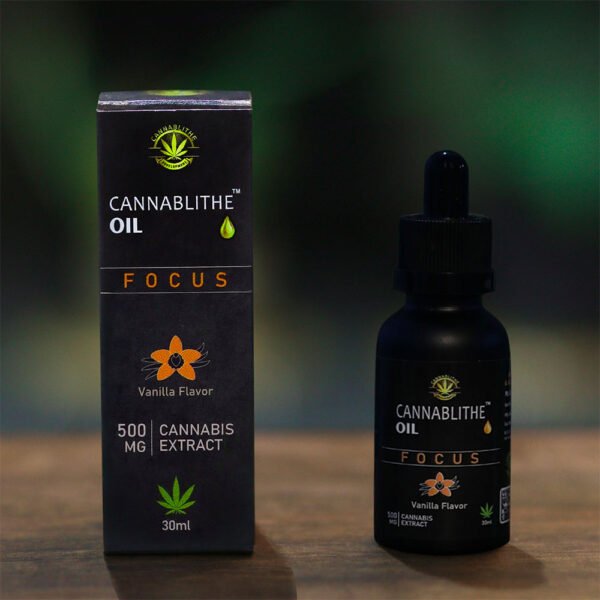 Cannablithe Cannabis Leaf Extract -FOCUS 500mg (30ml) (Vanilla)