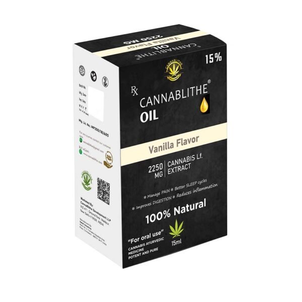 Cannablithe Full-spectrum Cannabis Leaf Extract, 2250mg, 15ml, Vanilla on cbd india