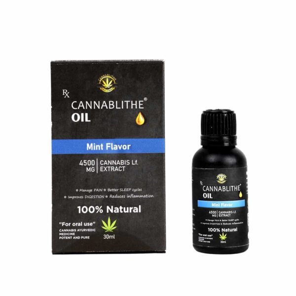 Cannablithe Full-spectrum Cannabis Leaf Extract, 4500mg, 30ml, Mint on cbd india