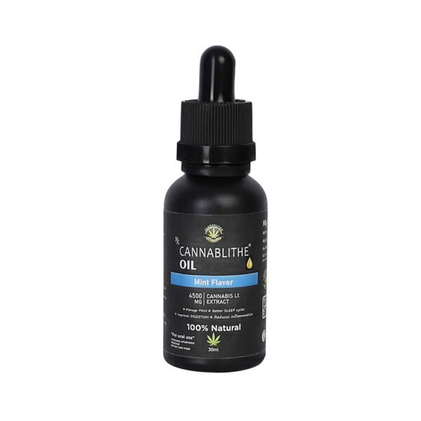 Cannablithe Full-spectrum Cannabis Leaf Extract, 4500mg, 30ml, Mint on cbd india