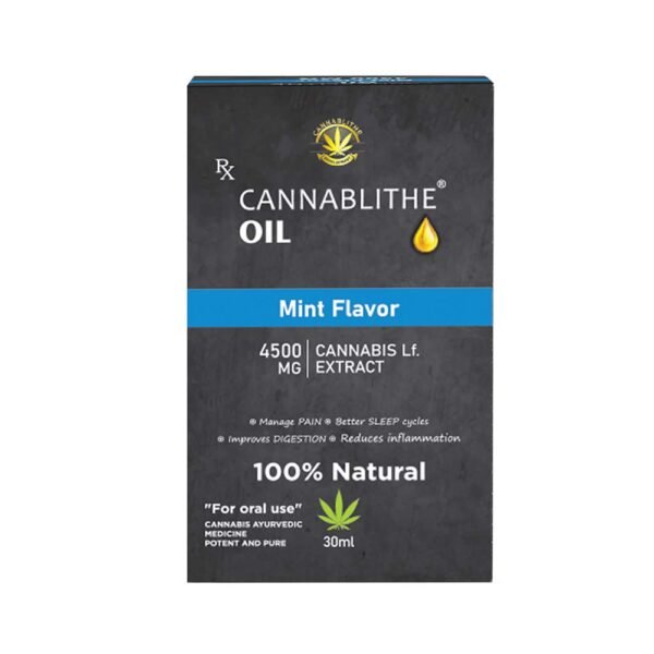 Cannablithe Full-spectrum Cannabis Leaf Extract, 4500mg, 30ml, Mint on cbd india