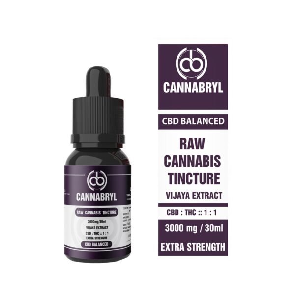 IRB 3000 Cannabryl RAW Cannabis Tincture 3000mg 1:1 (CBD BALANCED), 30ml