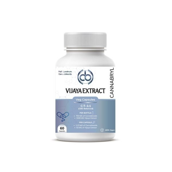 Cannabryl Vijaya Extract Veg Capsules 1:1 CBD-THC