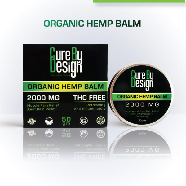 Cure By Design Organic Hemp Balm 2000 mg CBD (50 gms)