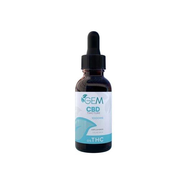 GEM CBD Isolate Drops 1000mg, 30ml, Unflavoured