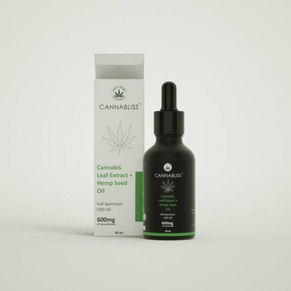 India Hemp Organics CannaBliss- Cannabis Leaf Extract 600mg (30ml) on cbd india