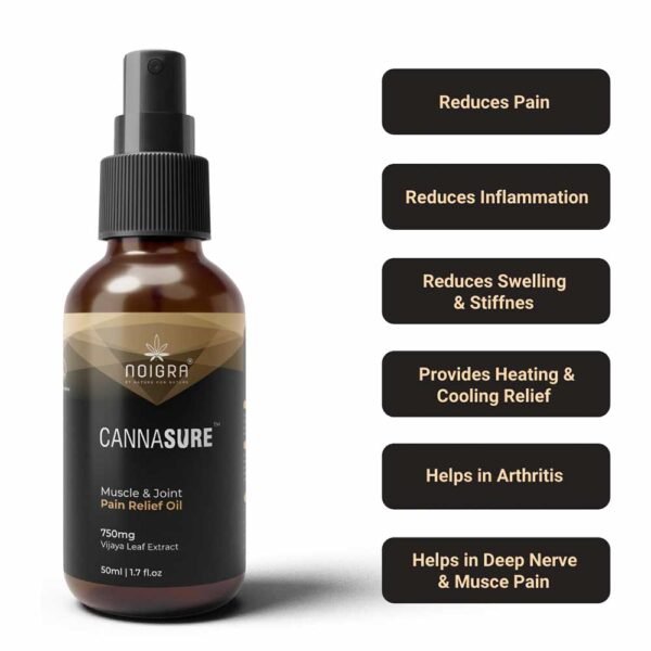 Cannasure Muscle & Joint Pain Relief Oil, 50ml on cbd india