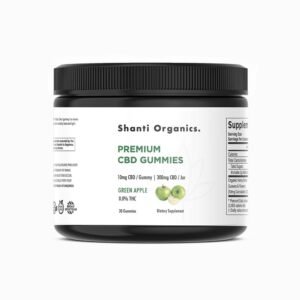 Shanti Organics Green Apple CBD Gummies, 300mg, 30 Gummies on cbd india
