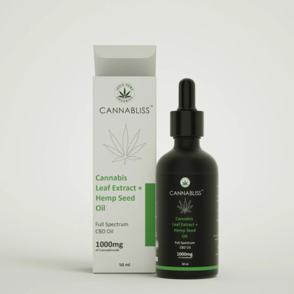 India Hemp Organics CannaBliss- Cannabis Leaf Extract 1000mg (50ml)